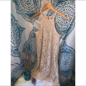 🔆NWT Francesca’s Nude Lace Mini Dress XS